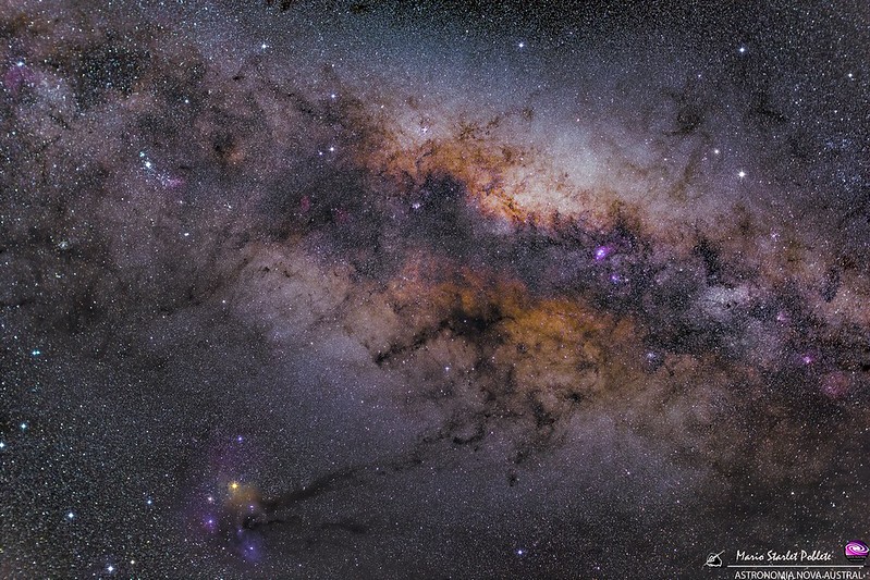 Towards the galactic core of the Milky way